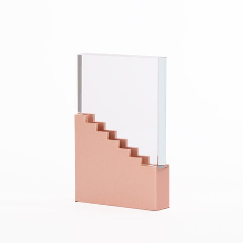 Trofeo de Acero Encobrizado y Cristal Tipo Ladder Escalera